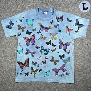 Vintage 90’s Butterfly All Over Print Tee Shirt